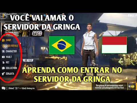 Como criar CONTA no servidor da gringa do free fire / Como entrar no  servidor gringo e jogar (2021) 